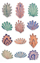 Lucie de Moyencourt; Twelve glazed ceramic shells
