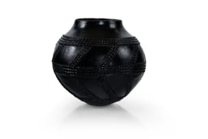 Penny Gumbi (1962- ); Ukhamba with relief and applied design