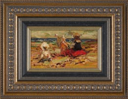 Adriaan Boshoff; Mother and Children on the Beach