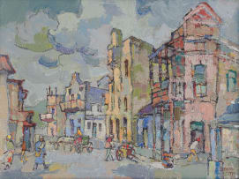 Gregoire Boonzaier; Street Scene, District Six