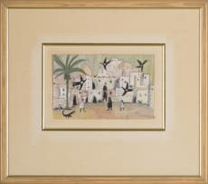 Pieter van der Westhuizen; Cityscape with Figures and Temple