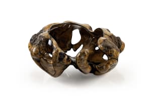 Rodney Band; Walnut root bowl with African blackwood inlay