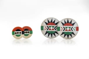 In sizes the smaller pair of isiZulu 'iziqhaza' earplugs double-sided, the larger pair one-sided