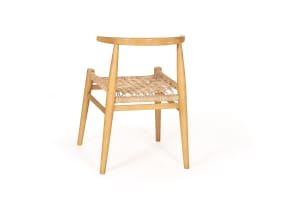 Vogel Design; Set of four Vogel 'Nguni' ash wood and cord dining chairs, South Africa, 2006