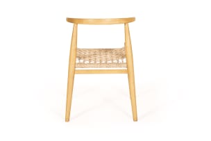 Vogel Design; Set of four Vogel 'Nguni' ash wood and cord dining chairs, South Africa, 2006