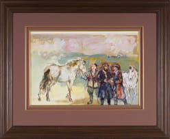 Walter Spitzer; Three Figures with Horses