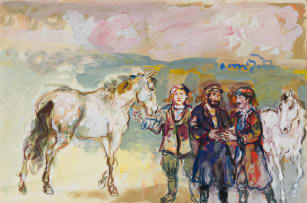 Walter Spitzer; Three Figures with Horses