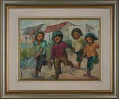 Amos Langdown; Children Playing