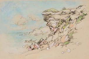 Gregoire Boonzaier; Beachscape with Cliff