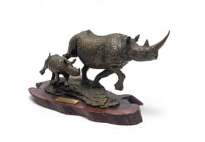 Keith Calder; Rhino Mother and Calf