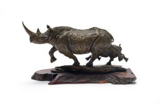 Keith Calder; Rhino Mother and Calf