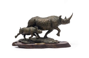 Keith Calder; Rhino Mother and Calf