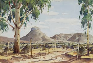 Nils Andersen; Landscape with Farm Gate and Blue gums