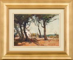 Titta Fasciotti; Landscape with Trees and Cottage
