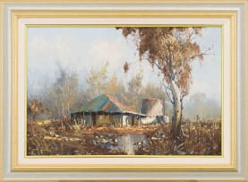 Gerrit Roon; Landscape with House and Gum Tree