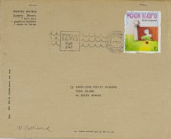 Norman Catherine; IZWI 16 Envelope and Fook Island Stamp