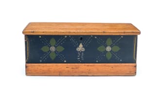 Cape yellowwood and pine painted kist, South Africa, 19th century
