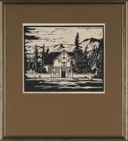 Jacob Hendrik Pierneef; Kruiskerk, Tulbagh (Cruciform Church Gable, Tulbagh) (Nilant 6)