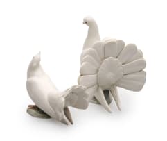 Two porcelain doves, Spain