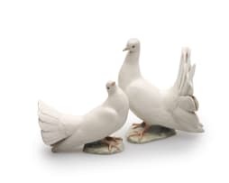 Two porcelain doves, Spain
