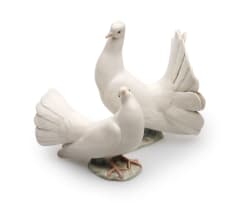 Two porcelain doves, Spain