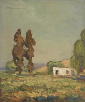 Jacob Hendrik Pierneef; Landscape with Outbuilding