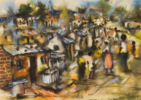 Ephraim Ngatane; Township Scene