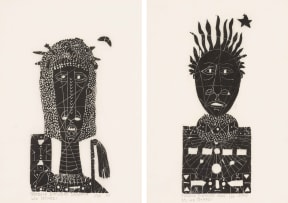 Motshile wa Nthodi; Ndebele Birthday Sangoma; Ndebele Birthday Head, two