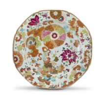 A pair of Chinese Export 'pseudo tobacco' pattern soup plates, Qianlong period, 1736-1795