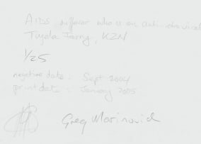Greg Marinovich; Aids Sufferer Who is on Anti-retrovirals, Tugela Ferry, KZN