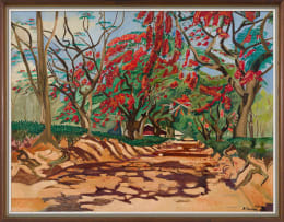 Betsy Fordyce; Lane with Trees in Bloom