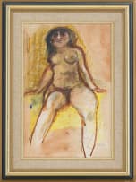Douglas Portway; Seated Nude