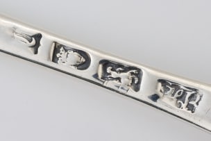 Two George III silver berry spoons, Hester Bateman and Thomas Wallis I, London, 1774 and 1778
