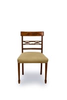 Set of fourteen Regency style mahogany dining chairs, 19th century