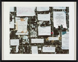 David Goldblatt; Adverts on the Wall at the Base of the Telkom Microwave Tower, Hillbrow, 15 January 2002