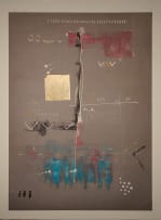 Samson Mnisi; Untitled (Composition in Pink, Blue and Gold)