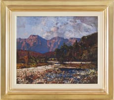 Robert Gwelo Goodman; Landscape with River and Distant Mountains