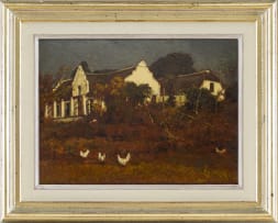 Edward Roworth; Cape Dutch House with Chickens