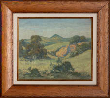 Jacob Hendrik Pierneef; Landscape with Distant Mountain