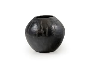 Unrecorded artist; Ukhamba (Traditional isiZulu Vessel) with incised lettering