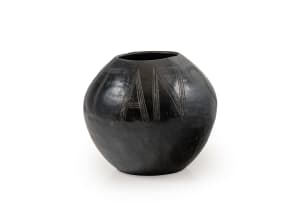 Unrecorded artist; Ukhamba (Traditional isiZulu Vessel) with incised lettering