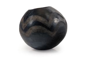 Unrecorded artist; Ukhamba (Traditional isiZulu Vessel) with incised wave design