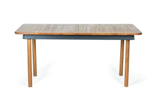 Another Country; Scandinavian- style oak extending table, England