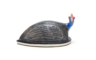 Ardmore Ceramic Studio; Guineafowl cheese dish