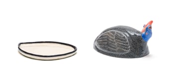 Ardmore Ceramic Studio; Guineafowl cheese dish