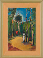 Pranas Domsaitis; Figure Amongst Trees (recto) Two Figures in a Landscape (verso)
