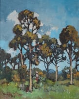 Conrad Theys; Figure beneath Blue Gum Trees