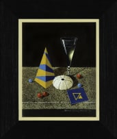 Michael Vincent Murphy; Still Life with Glass, Cherries and Sea Anemone Shell