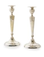 A pair of Princess Plate candlesticks, Mappin & Webb, Sheffield, 20th century