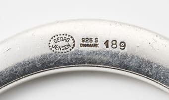 Georg Jensen and Ibe Dahlquist; Georg Jensen modernist bangle, model 189, Ibe Dahlquist, Denmark, c.1970s